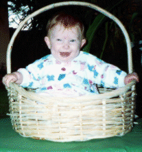 256x256 gif image of cute baby in a basket