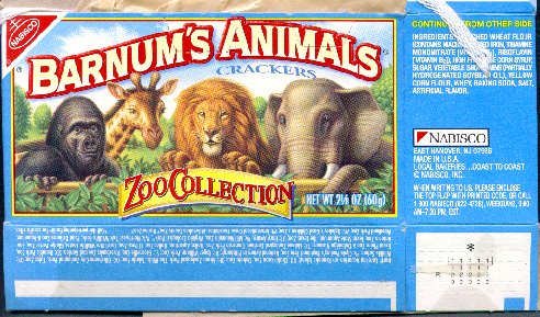 Barnum's Animals Zoo Collection label