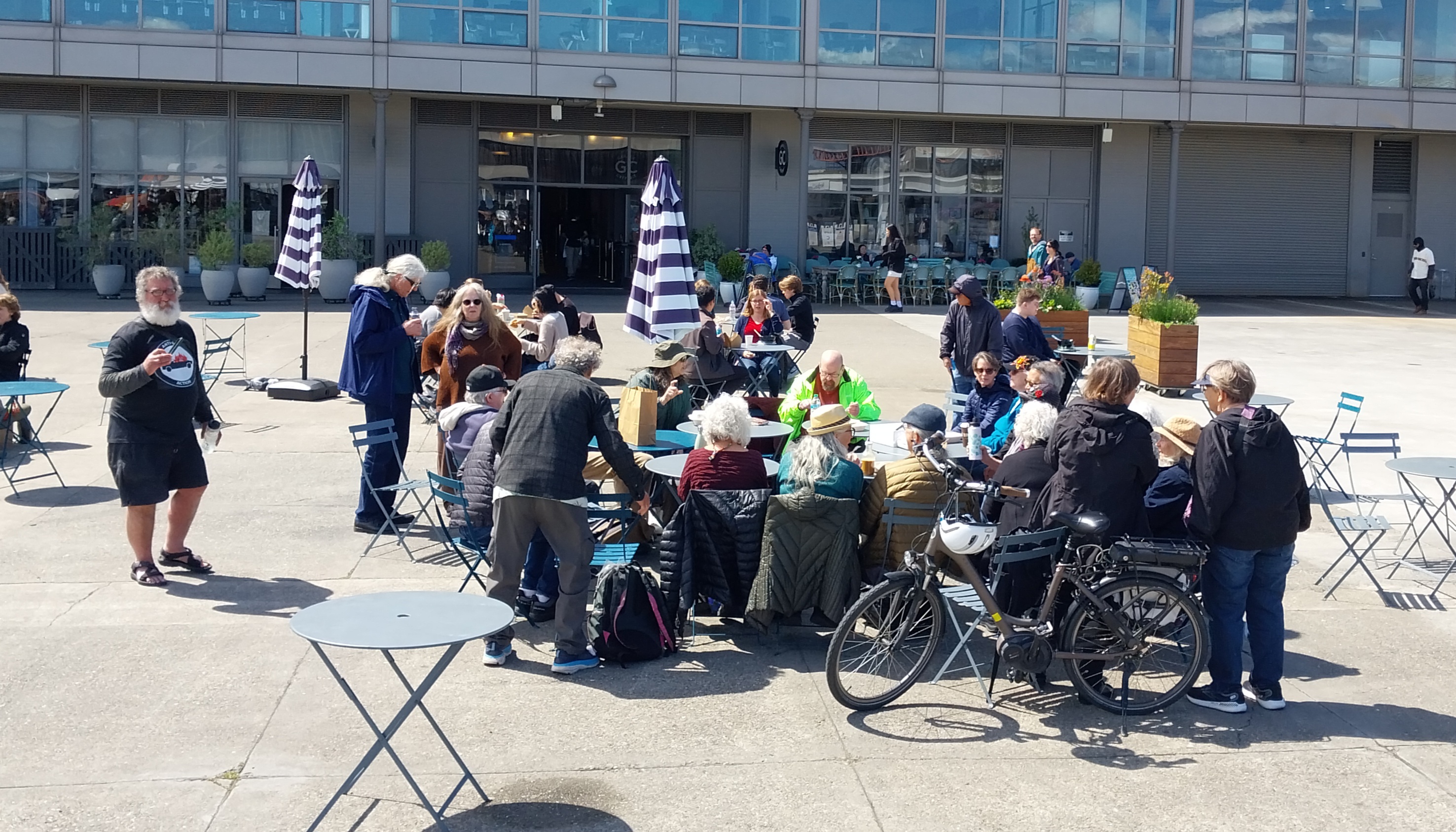 Well Users sitting outside