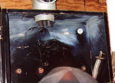 Fire damage in the old breaker box