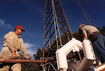 setting up the rigging