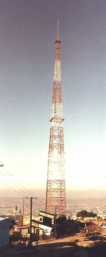 Califormula Broadcasting tower and Top-Mounted XHITZ antenna system