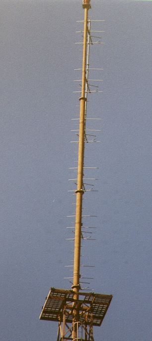 Califormula Broadcasting tower and Top-Mounted XHITZ antenna system