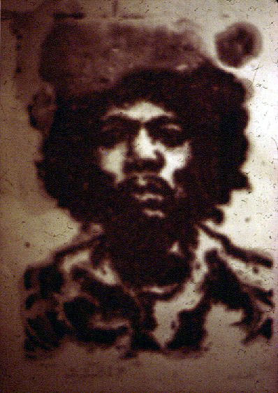 Silkscreen of Jimi Hendrix