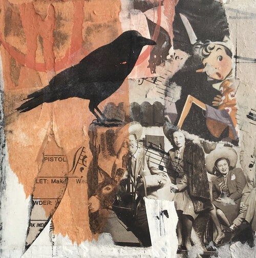 Collage painting by Robin Dick