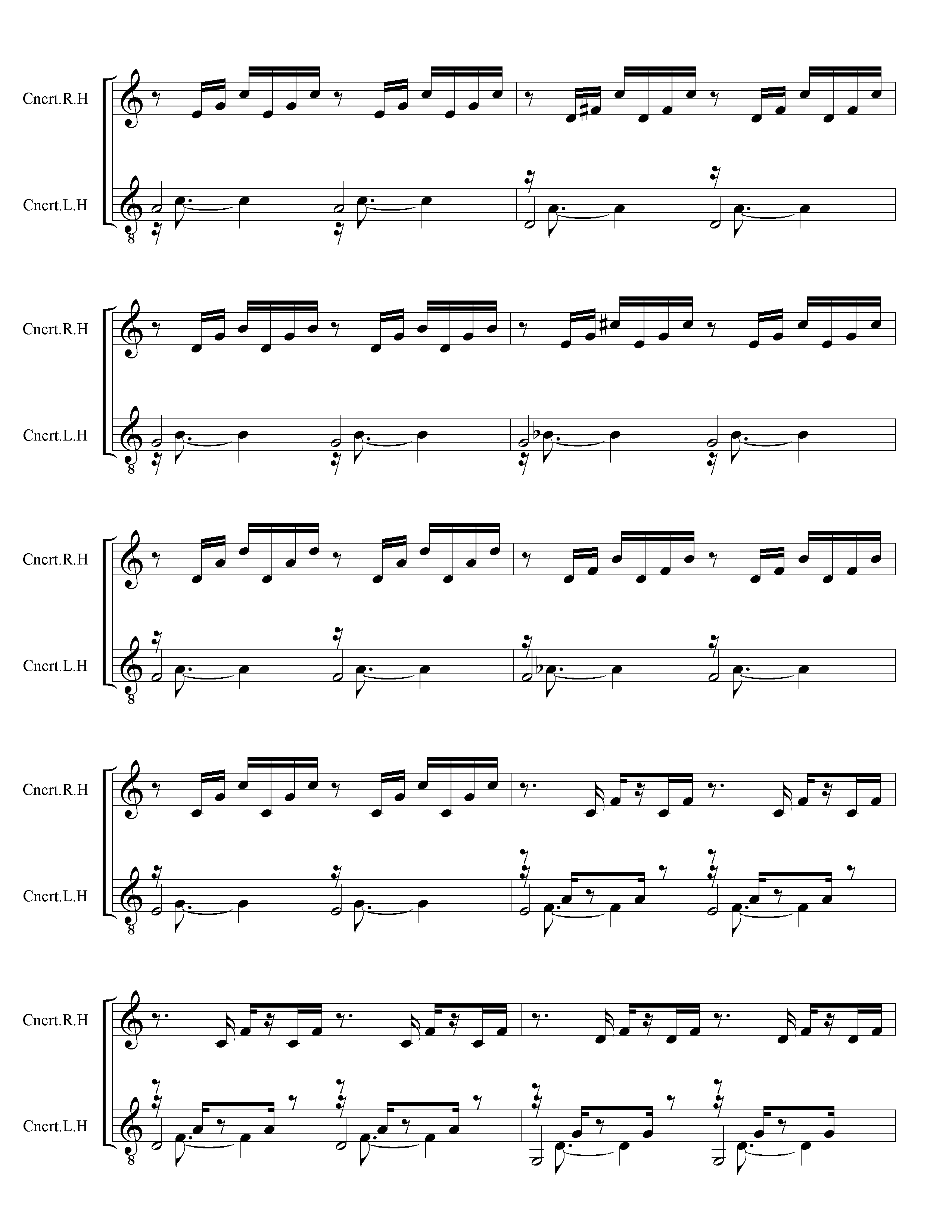 Page 2 (of 4) of J. S. Back Prelude 1 in C Major - Hayden Duet Arrangment