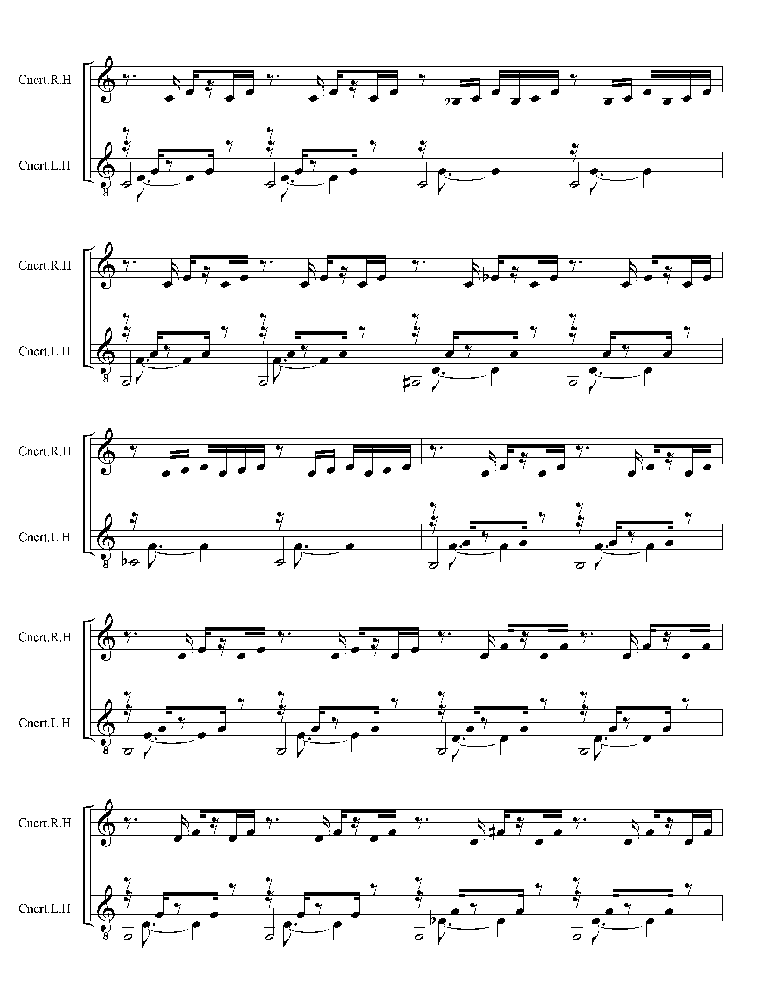 Page 3 (of 4) of J. S. Back Prelude 1 in C Major - Hayden Duet Arrangment