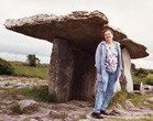 me standing by the Dolman at Poulnabrone