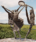 statue of dancers at Bro Boru Heritage Center