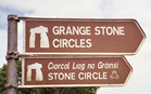 signs marking the Grange Stone Circle