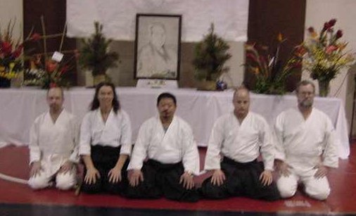 Hitohiro Sensei and UCAR Aikido in Denver, 2003.