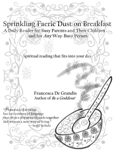 Sprinkling Faerie Dust on Breakfast