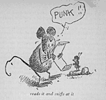 archy dives into the typewriter