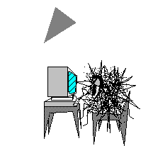 BUG working at a computer