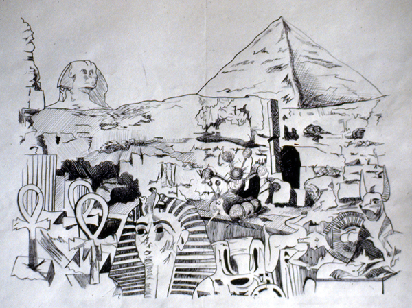 Forever toy with Egyptian artifacts