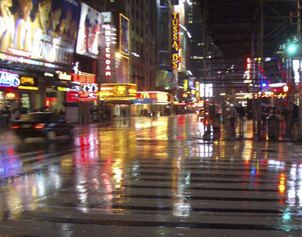 Liquid Light Times Square