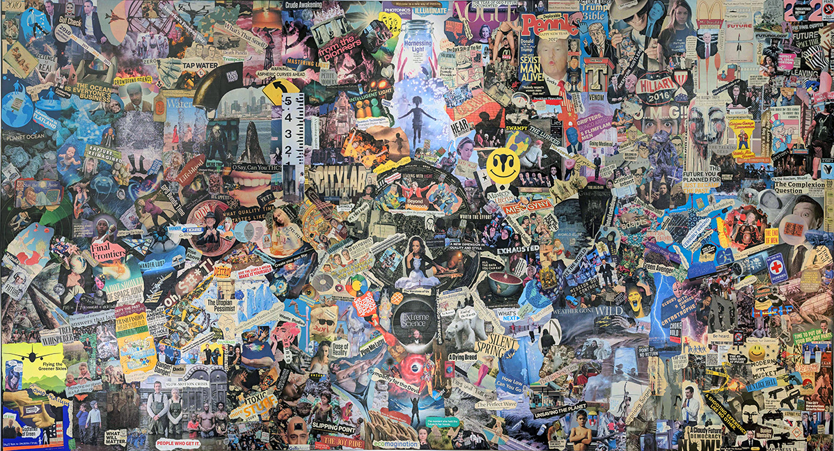 4 x 8 foot collage of the decade of the teen years