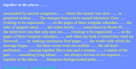 an index screen from The Roar of Destiny